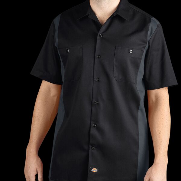 Men's Two-Tone Short-Sleeve Work Shirt Thumbnail