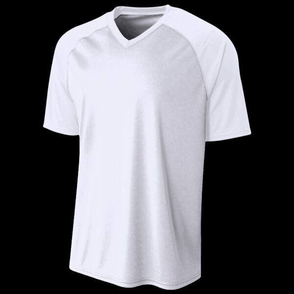 Youth Polyester V-Neck Strike Jersey with Contrast Sleeves Thumbnail