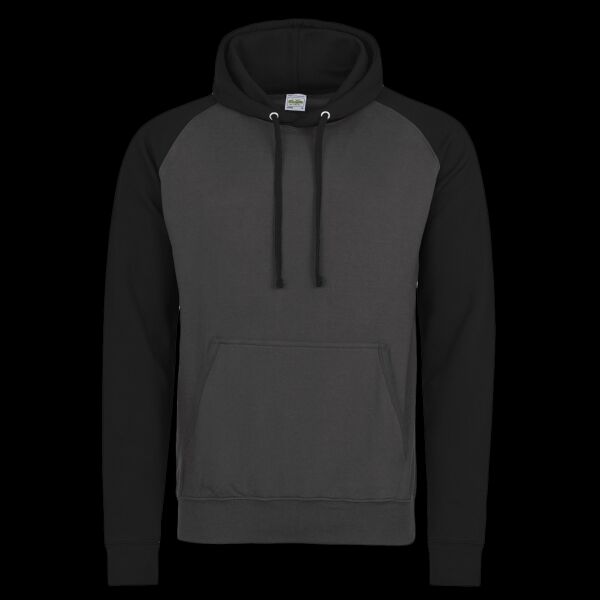 Adult 80/20 Midweight Contrast Baseball Hooded Sweatshirt Thumbnail